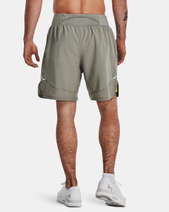 Men's UA Launch Elite 2-in-1 7'' Shorts in Green image number 1